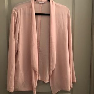 Lush Plus Size Sheer Top in Pink